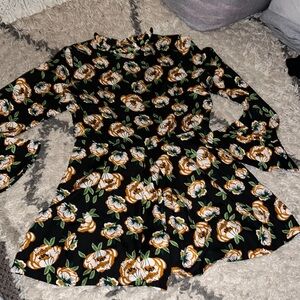 BNWOT black long sleeve shorts romper